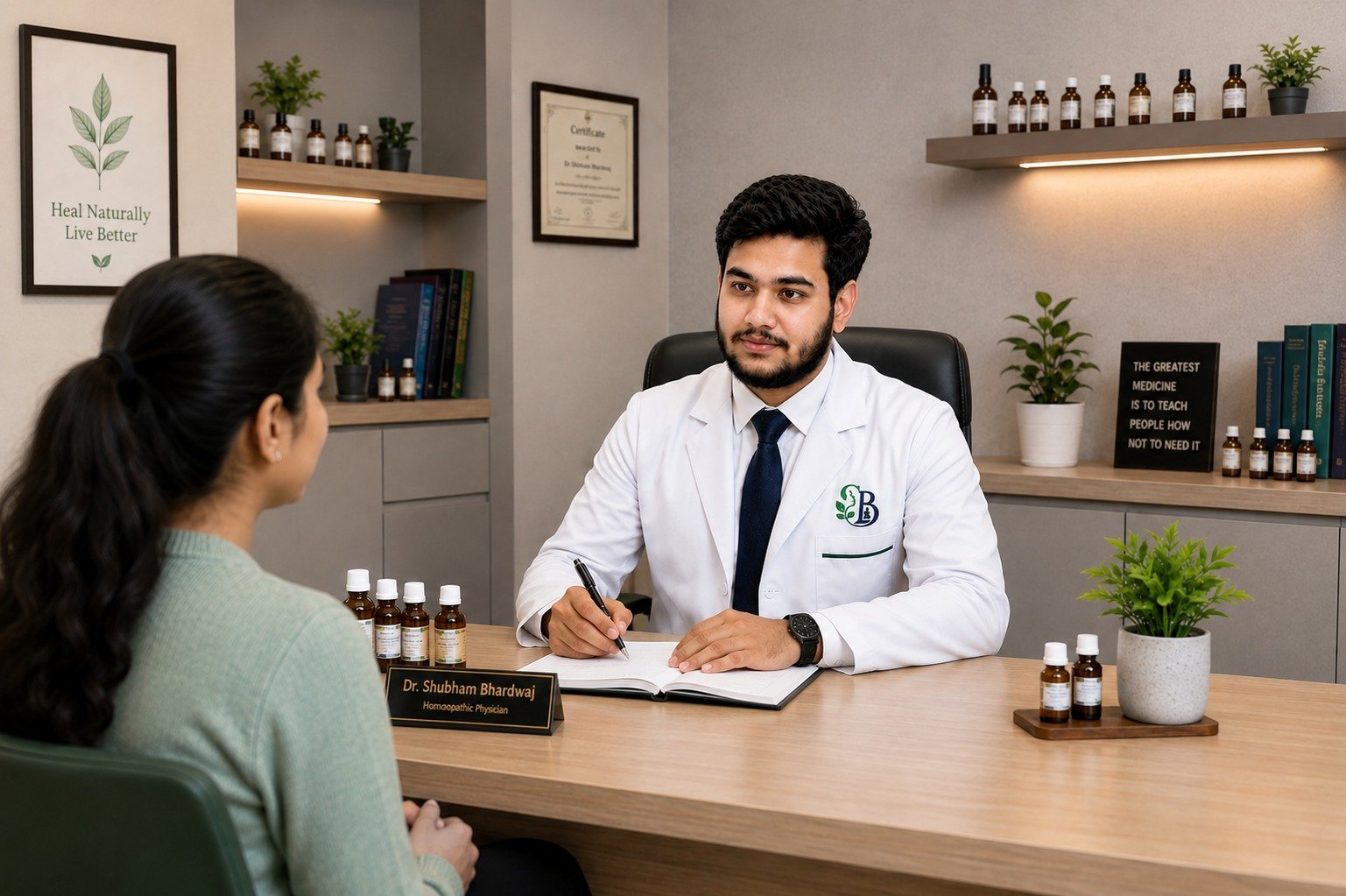 Doctor consulting with patient