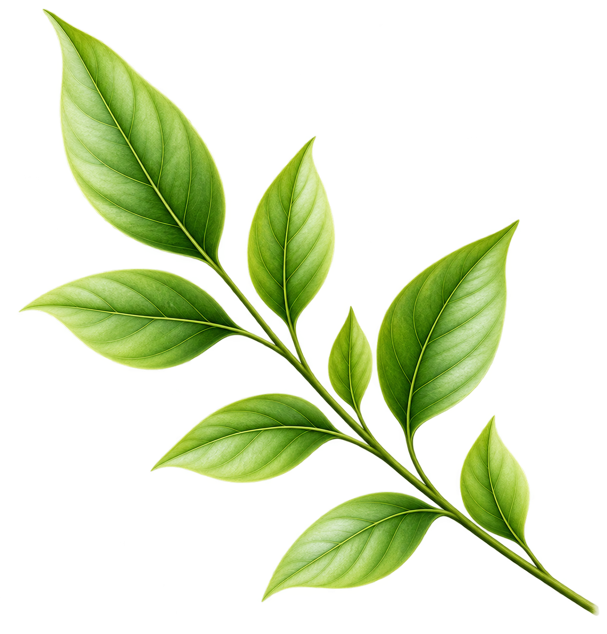 Decorative green leaves